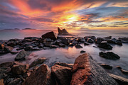 Sunset beach Photograph by Erika Valkovicova