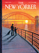 Sunset Catch Painting by Eric Drooker
