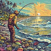 Sunset Catch Digital Art by Retro Movie Posters