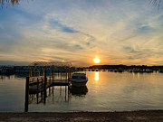 Sunset in Bowleys Quarters Photograph by Chris Montcalmo