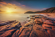 Sunset in Cala Violina Beach Photograph by Stefano Orazzini