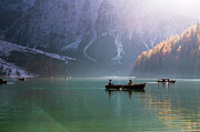 Sunset in Lago di Braies, Dolomites Photograph by Dubi Roman