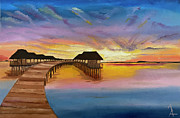 Sunset in Maldives Painting by Anubha Agrawal Sunset in Maldives Painting by Anubha Agrawal