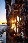 Sunset Light Under Fort Foster Pier Photograph by Jeff Sinon Sunset Light Under Fort Foster Pier Photograph by Jeff Sinon