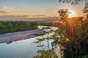 Sunset Napo river Photograph by Henri Leduc