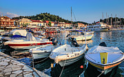 Sunset on Syvota's harbor, Lefkada, Greece Photograph by Lyl Dil Creations