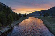 Sunset on the Madison River, Yellowstone National Park Photograph by The Yellowstone Collection