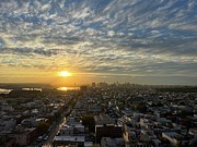 Sunset over Baltimore Photograph by Chris Montcalmo