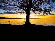 Sunset over Bellingham Bay Photograph by Lauren Sage