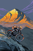 Sunset peak Painting by Sassan Filsoof