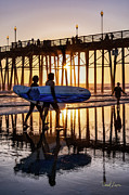 Sunset Silhouette at Oceanside Pier Photograph by David Levin Sunset Silhouette at Oceanside Pier Photograph by David Levin