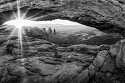 Sunshine Beneath Mesa Arch - Black and White Photograph by Gregory Ballos Sunshine Beneath Mesa Arch - Black and White Photograph by Gregory Ballos