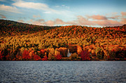 Sunshine on the hills of fall foliage Photograph by Jeff Folger