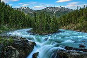 Sunwapta Falls Canvas, Jasper National Park Print, Canadian Rockies Waterfall Art, Nature Wall Decor Photograph by Yves Gagnon