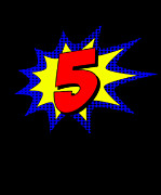 Superhero 5 Years Old Birthday Digital Art by Flippin Sweet Gear