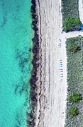 Surfside Beach in Surfside, Florida Aerial View Photograph by David Oppenheimer
