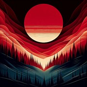 Surreal Sunset Landscape Digital Art by Stephanie Fischer Surreal Sunset Landscape Digital Art by Stephanie Fischer
