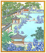 Suzhou Gardens IV - Violet Tones Painting by Sun Chuanzhe Suzhou Gardens IV - Violet Tones Painting by Sun Chuanzhe