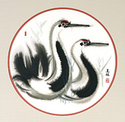 Swans Painting by Han Meilin Swans Painting by Han Meilin