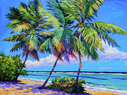 Swaying Palms  Painting by John Clark