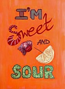 Sweet And Sour - A Modern Art Delight Painting by Evjenia Psarris