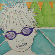 Swim Hair Mixed Media by Mary Conner