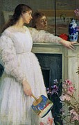 Symphony in White no 2, The Little White Girl Painting by James McNeill Whistler