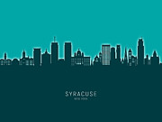 Syracuse New York Skyline #40 Digital Art by Michael Tompsett Syracuse New York Skyline #40 Digital Art by Michael Tompsett