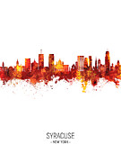 Syracuse New York Skyline #50 Digital Art by Michael Tompsett
