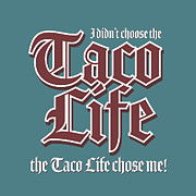 Taco Life - Maroon on Teal Photograph by William Scott Koenig Taco Life - Maroon on Teal Photograph by William Scott Koenig