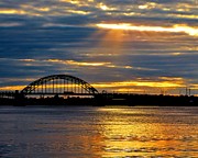 Tacony-Palmyra Bridge at Sundown on the Delaware Photograph by Linda Stern Tacony-Palmyra Bridge at Sundown on the Delaware Photograph by Linda Stern
