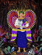  Takshashila -  The Angel of Mineral Realm Painting by Pablo Amaringo Inspired