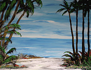 Tall Palms of Santa Rosa Painting by James and Donna Daugherty