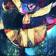 Tannoura 2 miniature Painting by Elhamy Naguib