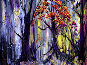 Tawny Owls and Bright Eyes Painting by Laura Iverson
