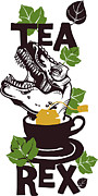 Tea Rex Digital Art by Jacob Zelazny