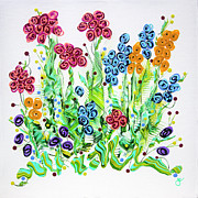 Tecora's Garden Painting by Jane Arlyn Crabtree