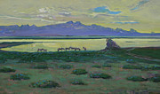 Terkhiin Tsagaan Nuur Painting by Badamjunai Tumendemberel Terkhiin Tsagaan Nuur Painting by Badamjunai Tumendemberel