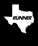 Texas Runner Women Texas State Running Gifts Drawing by Noirty Designs