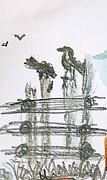 That Old Fence Drawing by Dianna Hardy