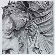 The 4th Station Of The Cross Drawing by Dan Menta The 4th Station Of The Cross Drawing by Dan Menta