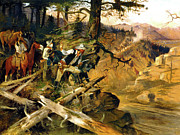 The Ambush 1896 Painting by Charles Marion Russell