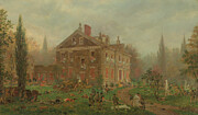 The Attack on Chews House during the Battle of Germantown, 1777 by Edward Lamson Henry Painting by Edward Lamson Henry