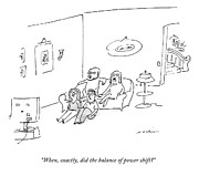 The Balance Of Power Drawing by Michael Maslin