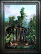 The Bathing Pool by Hubert Robert v3 Old Masters Classical Fine Art Reproduction Painting by Rolando Burbon The Bathing Pool by Hubert Robert v3 Old Masters Classical Fine Art Reproduction Painting by Rolando Burbon