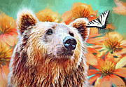 The Bear And The Butterfly Painting by Tina LeCour