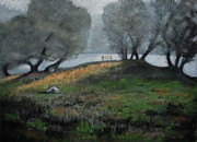 The Bench Pastel by Sandra Lee Scott The Bench Pastel by Sandra Lee Scott