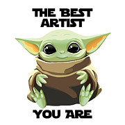 The Best Artist You Are Cute Baby Alien Funny Gift for Coworker Present Gag Office Joke Sci-Fi Fan Digital Art by Jeff Creation