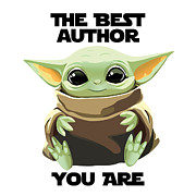 The Best Author You Are Cute Baby Alien Funny Gift for Coworker Present Gag Office Joke Sci-Fi Fan Digital Art by Jeff Creation