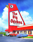 The Big Chicken - Marietta Georgia Digital Art by Mark Tisdale